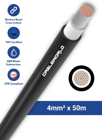 4mm2 single-core DC cable 50m – Black