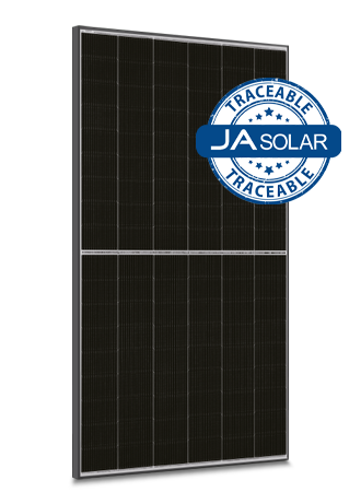 445W N-type Double Glass Bifacial LB Traceable with MC4 connectors (Black Frame)